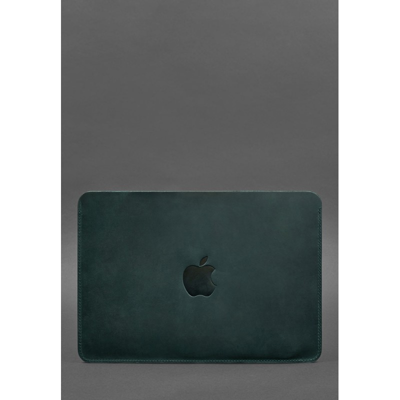 Шкіряний чохол для MacBook 13 дюйм Зелений Crazy Horse BlankNote