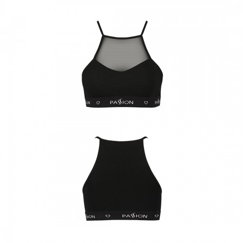 Спортивний топ з прозорою вставкою Passion PS006 TOP black, size L в інтернет супермаркеті PbayMarket!