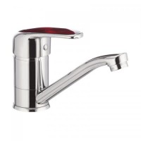 Змішувач для умивальника CRON MAGIC 004 (вилив 15 см) (червона ручка) (CR0151) Змішувач для умивальника CRON MAGIC 004 (вилив 15 см) (червона ручка) (CR0151)