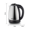 Електрочайник RAF R.7816 дисковий металевий 2L 2200W Grey