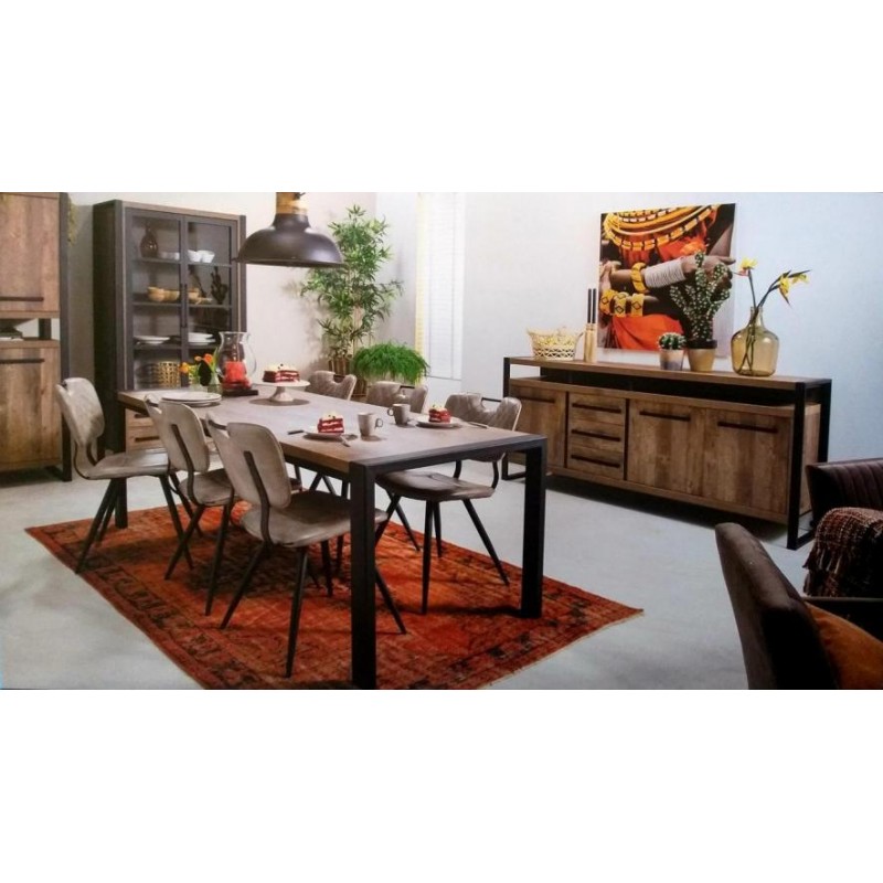 Шафа для зберігання в стилі Loft NS-2254 2030x650x450 мм Черный