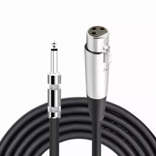 Кабель для мікрофону Manchez S8 XLR (мама) - Jack 6.3 мм 2.5 м Black (3_02483) Кабель для мікрофону Manchez S8 XLR (мама) - Jack 6.3 мм 2.5 м Black (3_02483)