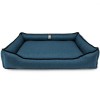Лежак ліжко для собак всіх порід EGO Bosyak Рогожка L 90x75 Синій (спальне місце для великих собак)