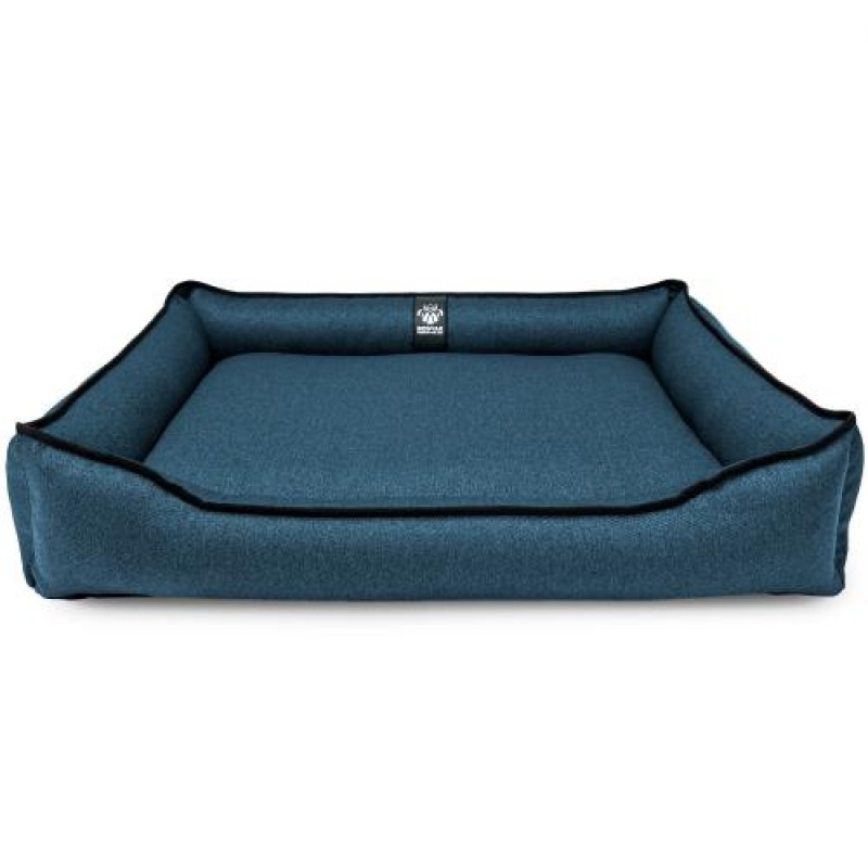 Лежак ліжко для собак всіх порід EGO Bosyak Рогожка L 90x75 Синій (спальне місце для великих собак)