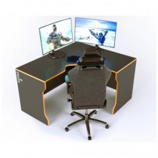 Геймерський стіл ZEUS TRON-2 чорний-помаранчевий