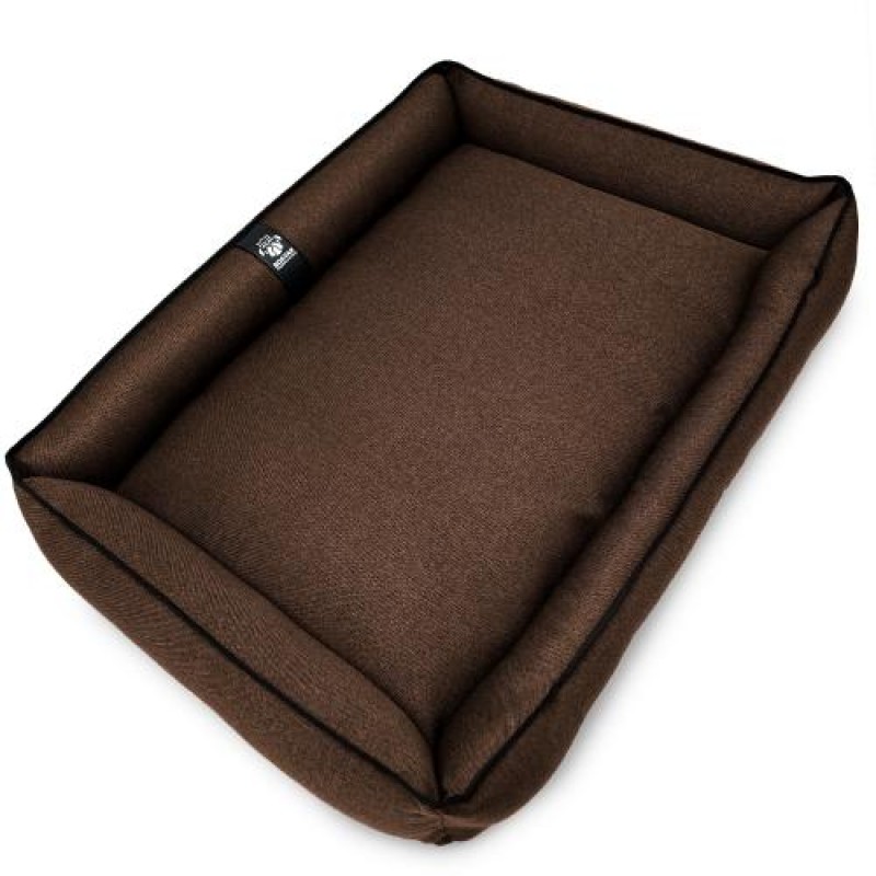 Лежак ліжко для собак всіх порід EGO Bosyak Рогожка XL 105x80 Коричневий (спальне місце для великих собак)