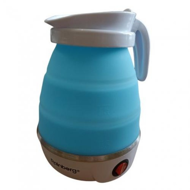 Електрочайник складний силіконовий Rainberg 220V 600W 600 мл Блакитний