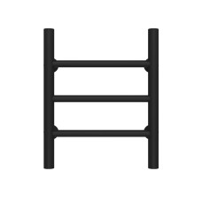 Рушникосушарка водяна Оріон П3 400х400 Deffi Чорний (C.OR.40.40.3.B.C)