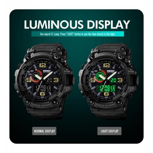 Годинник наручний Skmei 1520 Black 1520BK (17152-hbr) Годинник наручний Skmei 1520 Black 1520BK (17152-hbr)