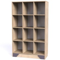 Шафа-Стелаж Тиса Мебель Модуль-103 Дуб сонома Графіт 147x40x90 см Шафа-Стелаж Тиса Мебель Модуль-103 Дуб сонома Графіт 147x40x90 см