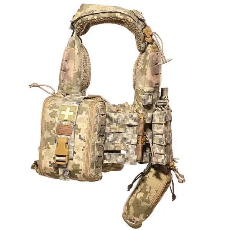 Комплект плитоноски з підсумками No Brand М7 Мультикам (2132254127)