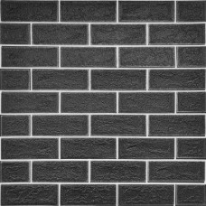 Самоклеюча стінова панель Sticker Wall Чорна 3D NEW CULTURAL WALL 70*70см*5мм BLACK+WHITE (D) SW-00001503