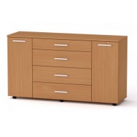 Комод для речей Компанит 1-3-2 130х38х73 см Бук
