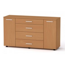 Комод для речей Компанит 1-3-2 130х38х73 см Бук