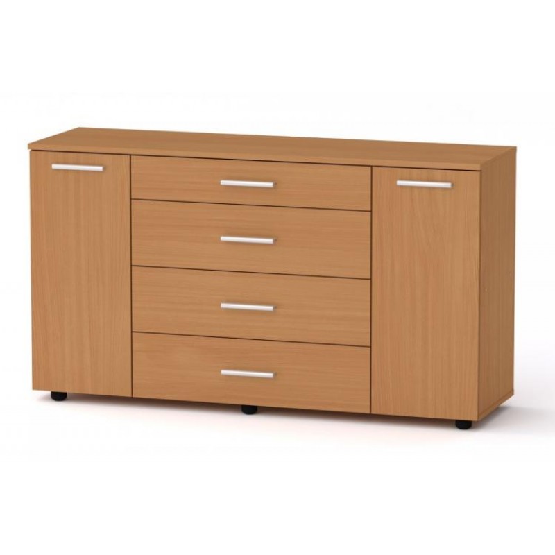 Комод для речей Компанит 1-3-2 130х38х73 см Бук