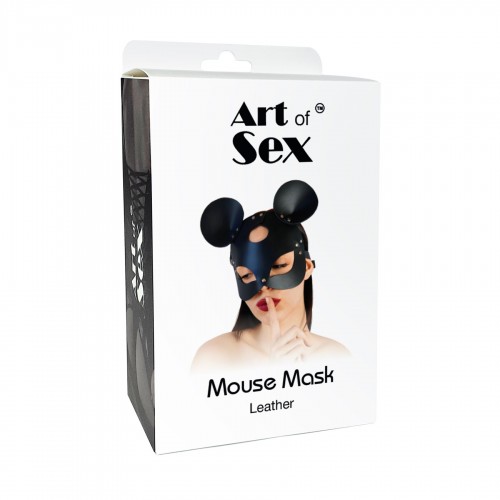 Шкіряна маска зайчика Art of Sex - Mouse Mask, колір Червоний в інтернет супермаркеті PbayMarket!