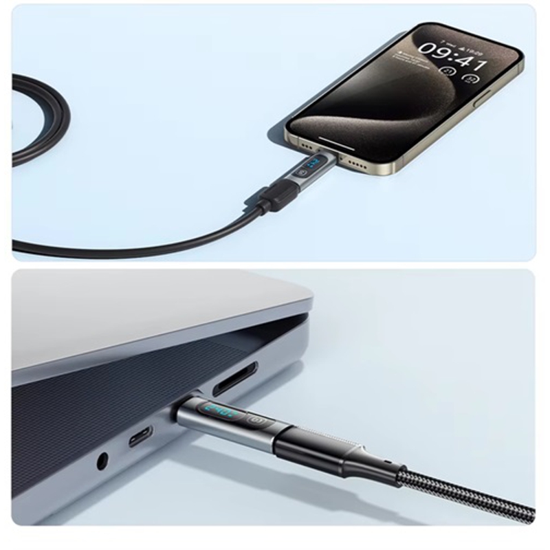 OTG USB Type-C вимірювач потужності зарядки гаджетів до 240 Ватт з дисплеєм Essager ES-OTG16