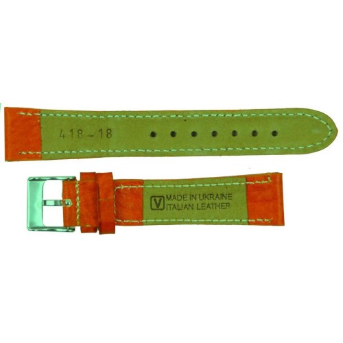 Ремінець для годинника зі шкіри Mykhail Ikhtyar 18 мм Помаранчевий (S418-18S orange) Ремінець для годинника зі шкіри Mykhail Ikhtyar 18 мм Помаранчевий (S418-18S orange)