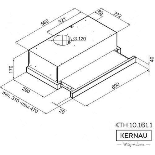 Витяжка телескопічна Kernau KTH 10.161.1 X в інтернет супермаркеті PbayMarket!