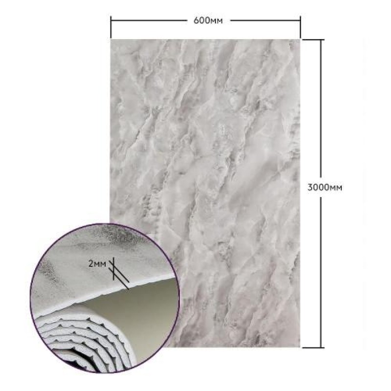 Самоклеюча стінова PET плитка в рулоні 600*3000*2mm SW-00001700 Sticker Wall