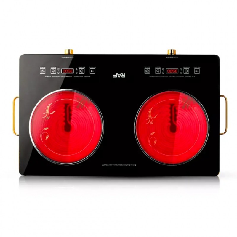 Інфрачервона настільна плита RAF R.8088 2 конфорки 4800W Black (3_02408)