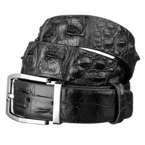 Ремінь чоловічий CROCODILE LEATHER Чорний (18008) Ремінь чоловічий CROCODILE LEATHER Чорний (18008)