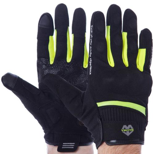 Моторукавички planeta-sport VROTE V001 M Чорно-зелений Моторукавички planeta-sport VROTE V001 M Чорно-зелений