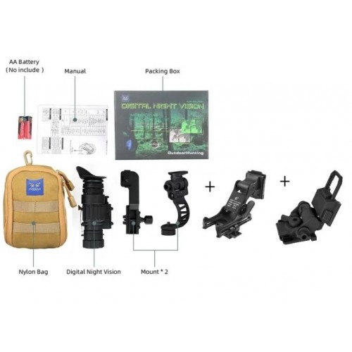 Монокуляр нічного бачення PVS 14 із кріпленнями Mount + кріплення Rhino ріг + кронштейн FMA L4G24