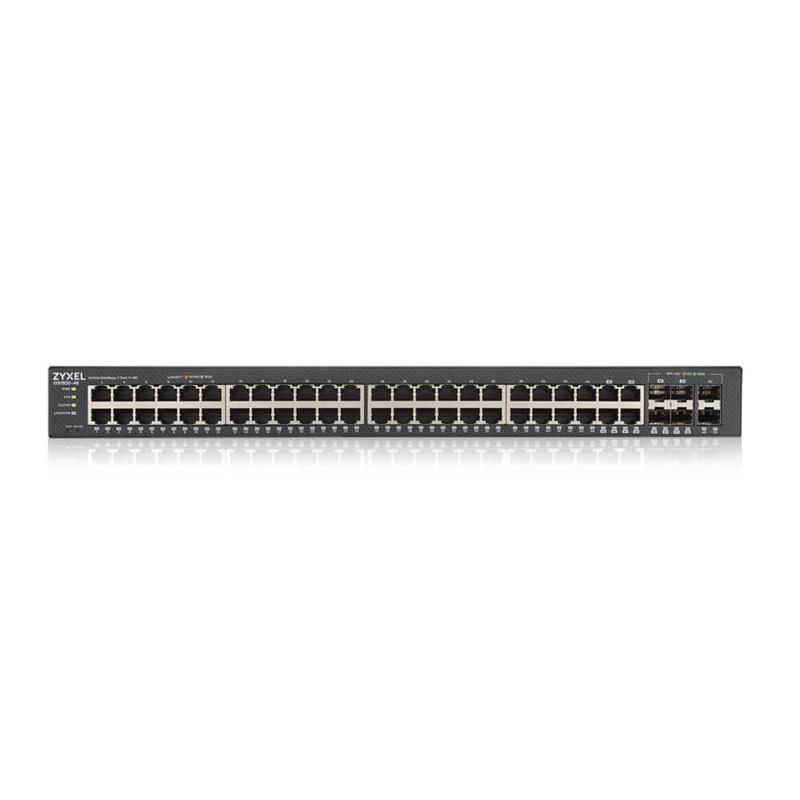 Комутатор ZYXEL GS1920-48V2 (GS1920-48V2-EU0101F) (44xGE, 4xGE/SFP, 2хSFP, Smart, NebulaFlex)