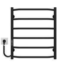 Рушникосушарка електрична Трапеція П6 500х600 Deffi Чорний JD03 (C.TR.60.50.6.E.B.L.1)