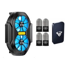 Ігровий набір: вентилятор з акумулятором FS01 та 4 напальчники Sarafox з боксом для зберігання