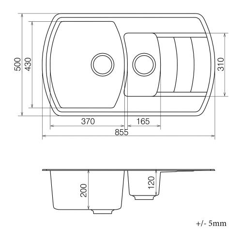 Кухонна Мийка Vankor Norton Nmp 04.86 Terra + Сифон Vankor