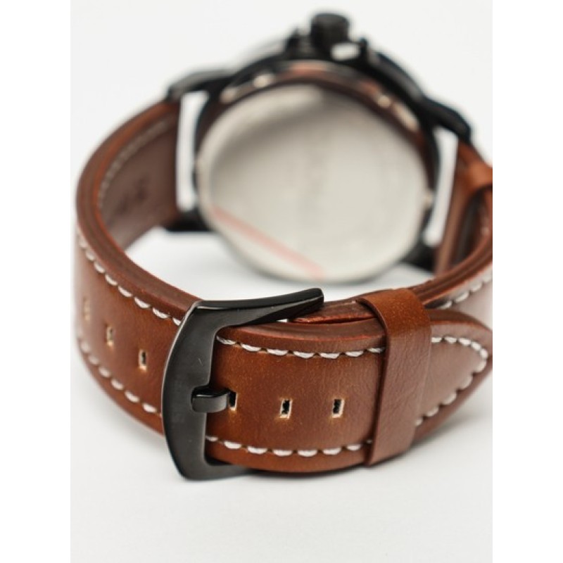 Чоловічий класичний наручний годинник Skmei 9115 Коричневий