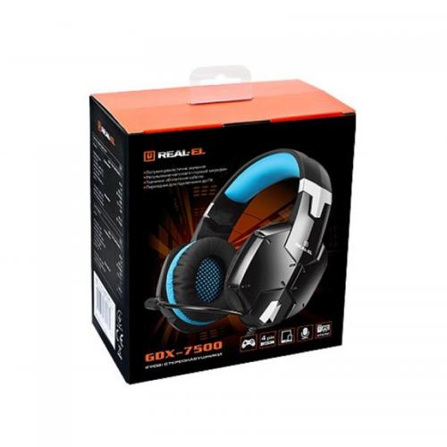 Гарнітура REAL-EL GDX-7500 Black/Blue (EL124100015) в інтернет супермаркеті PbayMarket!