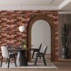 Самоклеюча декоративна 3D панель під катеринославську цеглу в рулоні 3D Loft 3080x700x3мм Коричневий