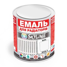 Емаль для радіаторів Skyline акрилова термостійка глянцева 0.75 л Білий