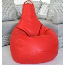 Крісло-мішок Beans Bag груша Екошкіра 90*130 Червоний (hub_TsEb30104)