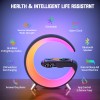 Лампа-нічник Digital 5 в 1 GGB RGB XXL з бездротовою зарядкою 15W та Bluetooth колонкою Чорний (NH-69)