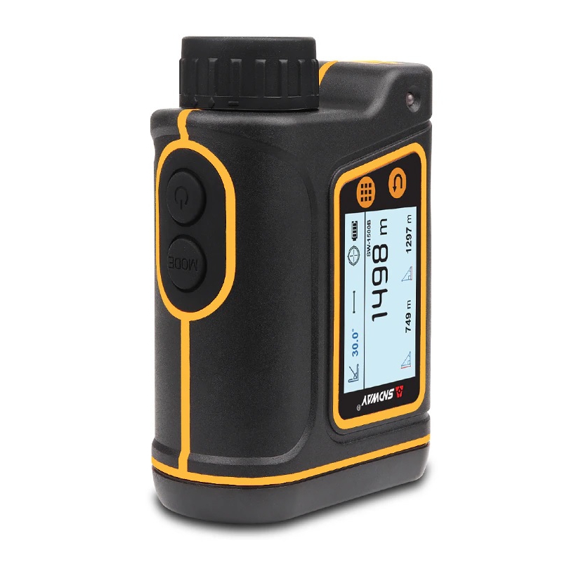 Професійний лазерний далекомір до 1500 метрів з LCD екраном SNDWAY SW-1500B, швидкість, кут, висота,  площа