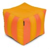 Пуф Кубик Смугастий Оксфорд 40х40 Студія Комфорту Помаранчевий + Жовтий