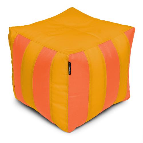 Пуф Кубик Смугастий Оксфорд 40х40 Студія Комфорту Помаранчевий + Жовтий Пуф Кубик Смугастий Оксфорд 40х40 Студія Комфорту Помаранчевий + Жовтий