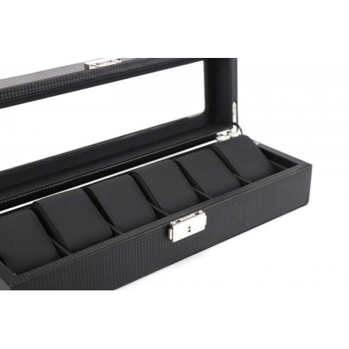 Шкатулка для зберігання годинників Craft 6PU.CRB.BL 30х20х8 cм Чорний Шкатулка для зберігання годинників Craft 6PU.CRB.BL 30х20х8 cм Чорний