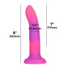 Фалоімітатор, що світиться в темряві, ADDICTION Rave 8″, Glow in the Dark Dildo Pink Purple, 20,3 см в інтернет супермаркеті PbayMarket!