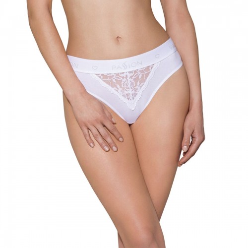 Трусики з широкою гумкою і мереживом Passion PS001 PANTIES white, size L в інтернет супермаркеті PbayMarket!