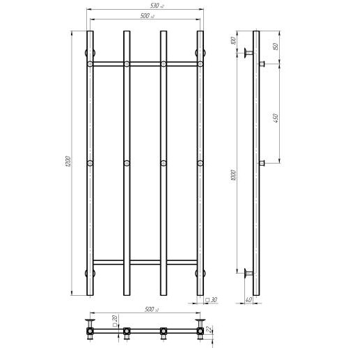 Сушарка електрична Split П4 500х1200 Deffi Хром JD04 Праве підключення (A.SP.120.50.4.E.C.R.2) в інтернет супермаркеті PbayMarket!