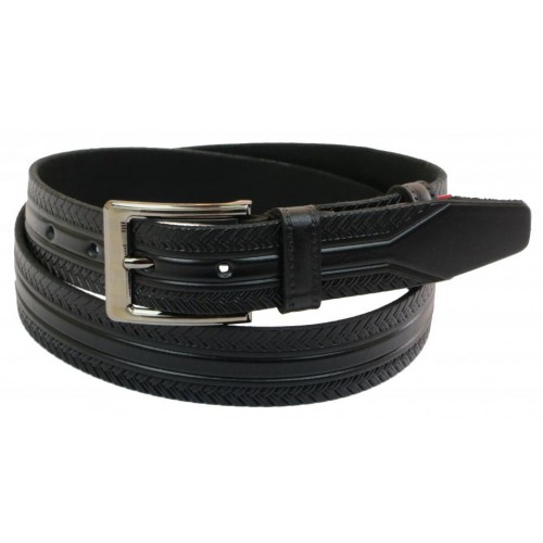Шкіряний ремінь Skipper 110-130 x 3.5 см Чорний (1029-35) Шкіряний ремінь Skipper 110-130 x 3.5 см Чорний (1029-35)