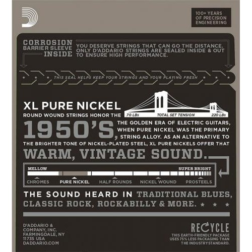 Струни для електрогітари D'Addario EPN21 Pure Nickel Jazz Light Electric Strings 12/51 Струни для електрогітари D'Addario EPN21 Pure Nickel Jazz Light Electric Strings 12/51