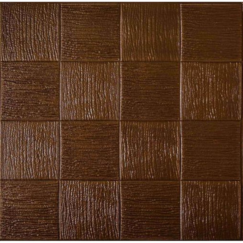 Самоклеюча декоративна 3D панель Loft-Expert коричневе плетіння 700x700x5 мм