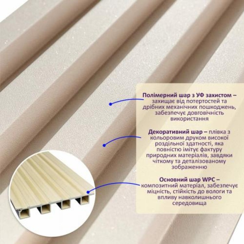 Декоративна стінова рейка 3000*160*23мм (D) SW-00001858 Sticker Wall