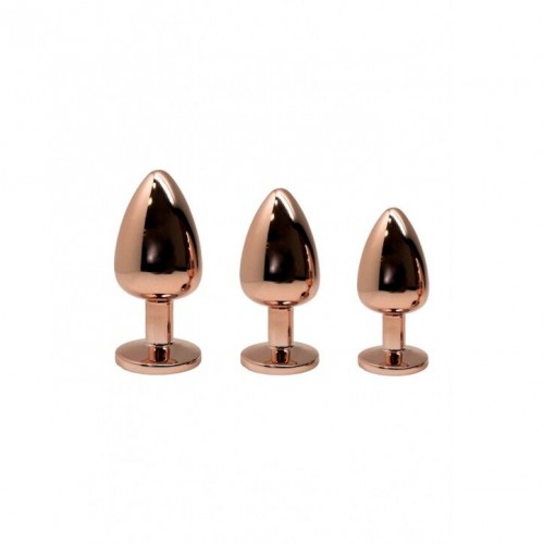 Металева анальна пробка Wooomy Tralalo Rose Gold Metal Plug Size M, діаметр 3,4 см, довжина 8 см в інтернет супермаркеті PbayMarket!